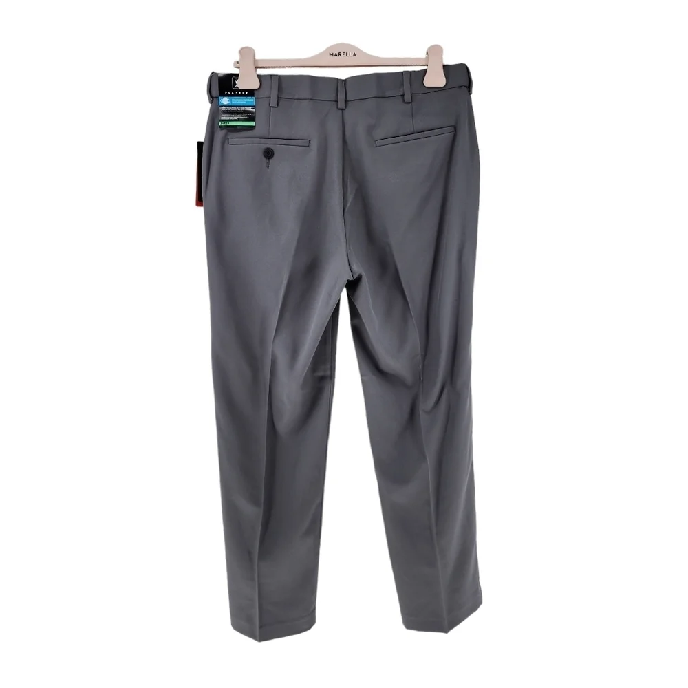 PGA Tour Men's Quite Shade Expandable Waistband Flat Front Golf Pant - 34X29